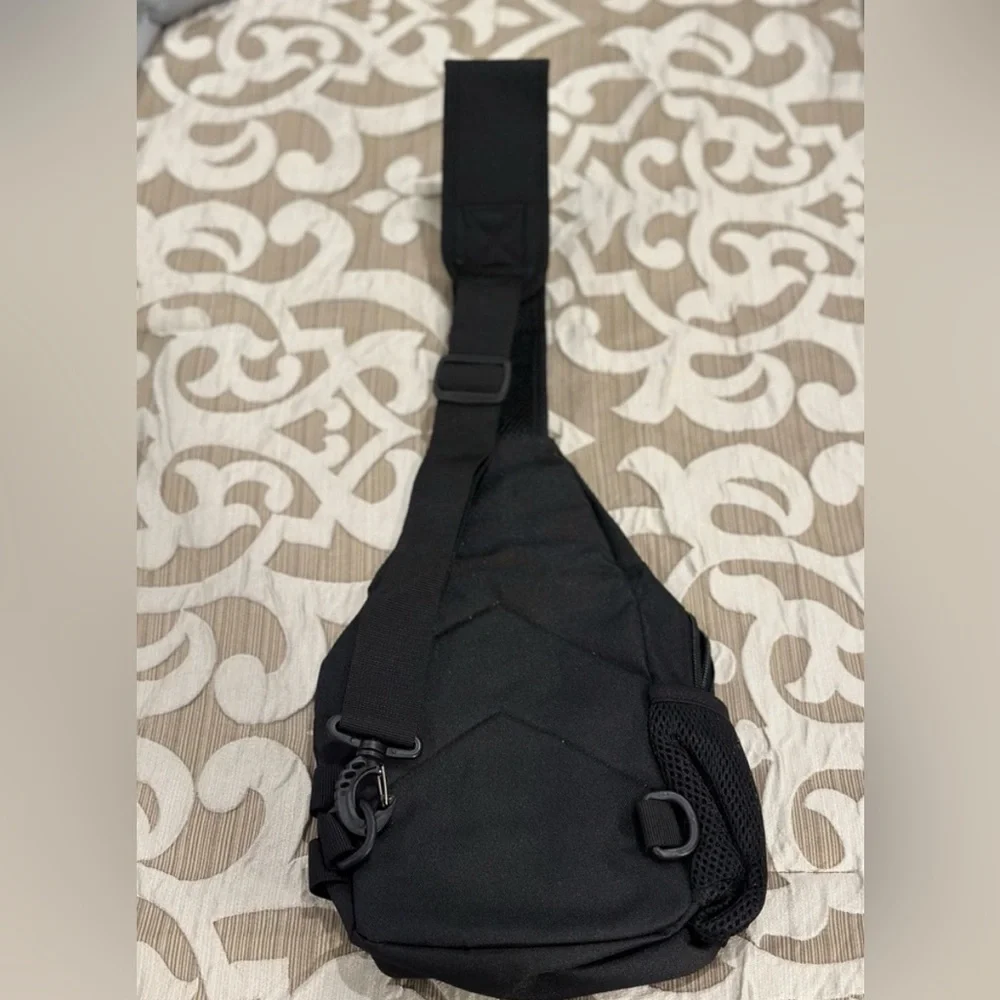 Tactical Black Unisex CrossBody Sling Backpack